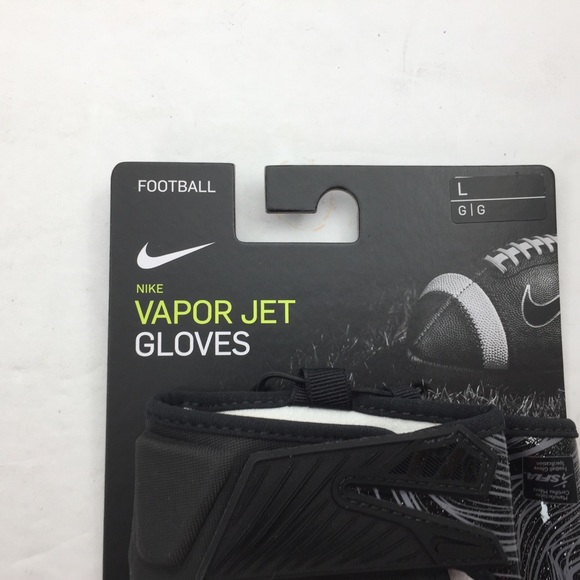New Nike Vapor Jet 5.0 Football Glove Black Silver - Picture 6 of 7